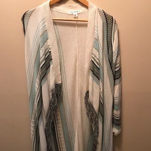 Multi colored sweater wrap size 2x